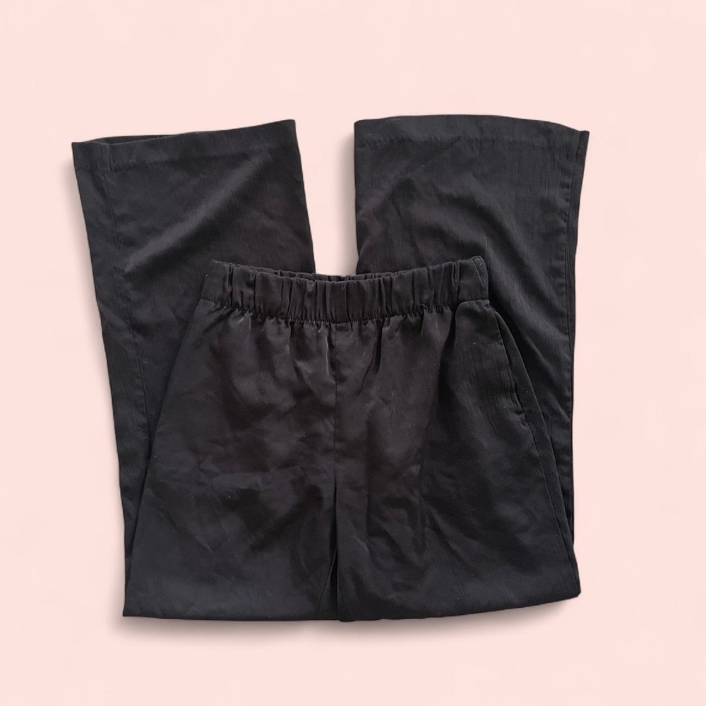 Black  H&M wide leg linen pants